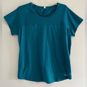 Under Armour HeatGear Teal Open Back Activewear Tee